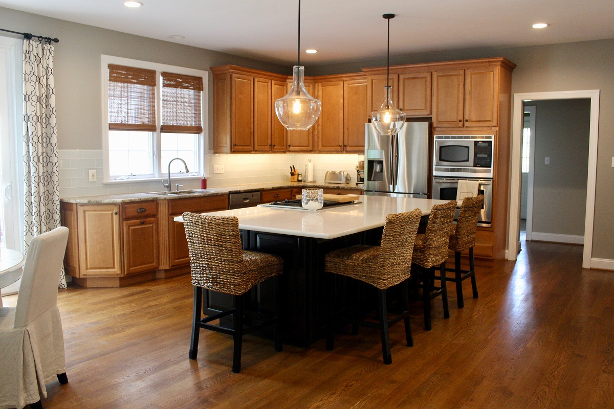 Large kitchen island with seating
